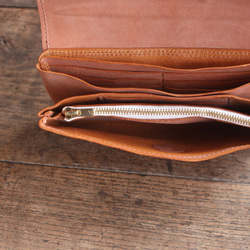 《受注製作》-souple style- long wallet salmon /長財布（サーモン） 2枚目の画像