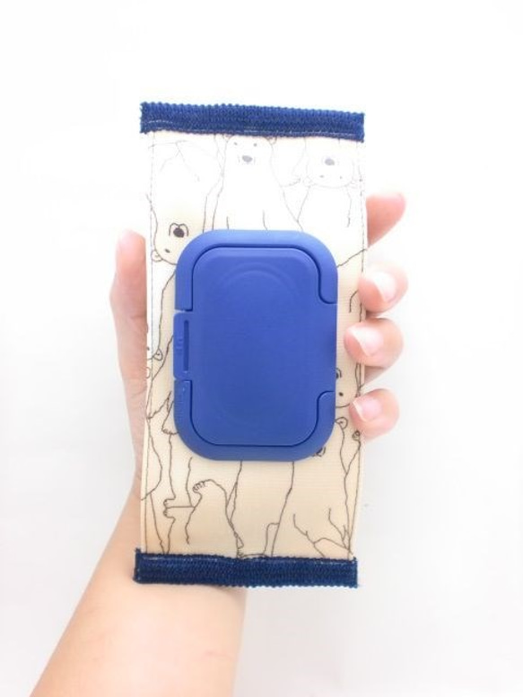携帯用ウェットシートケース「唐草にゃんこ」 5枚目の画像