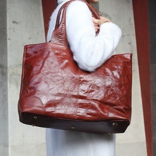 希少✨JIMMY CHOO レザー トート2wayバッグ レッドブラウン✨ 希少✨JIMMY CHOO レザー トート2wayバッグ レッドブラウン✨