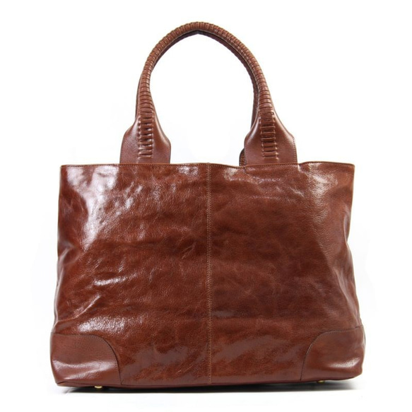 レザー　ゴート　革　山羊　　トートバッグ　ウェーブトート　ブラウン 皮、革、レザー G2059087933(15873円)