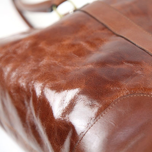 レザー　ゴート　革　山羊　　トートバッグ　ウェーブトート　ブラウン 皮、革、レザー G2059087933(15873円)