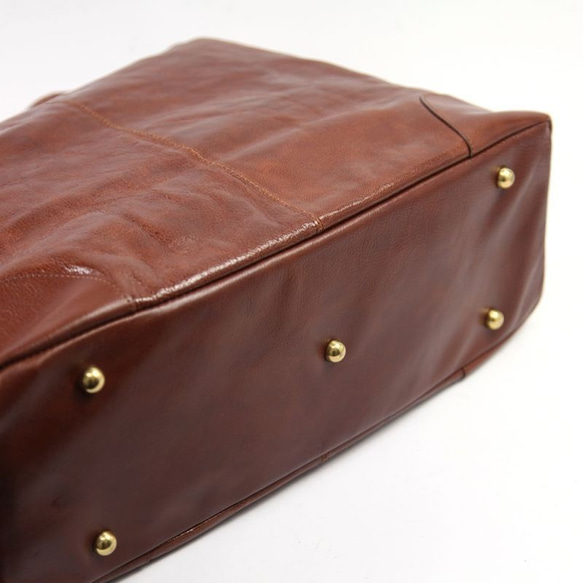 レザー　ゴート　革　山羊　　トートバッグ　ウェーブトート　ブラウン 皮、革、レザー G2059087933(15873円)