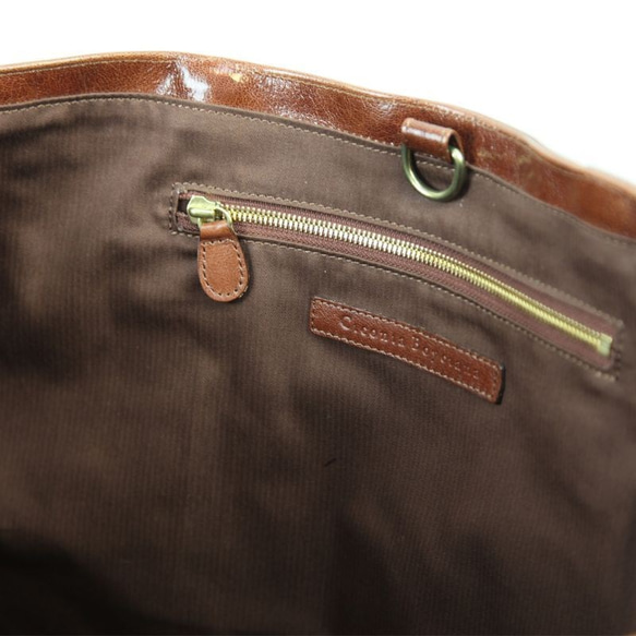 レザー　ゴート　革　山羊　　トートバッグ　ウェーブトート　ブラウン 皮、革、レザー G2059087933(15873円)