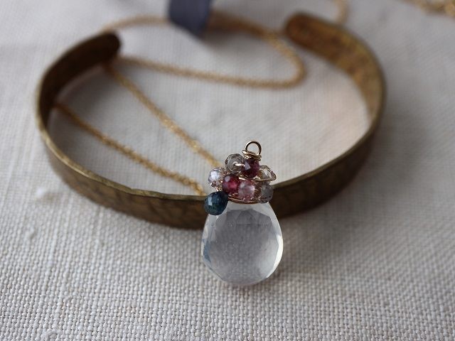 アイスクォーツ＊ブルーサファイア＊マルチカラージェム＊14kgfネックレス*no.224 5,396円