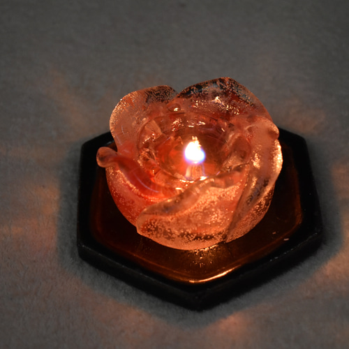 薔薇のキラキラジェルキャンドル キャンドル・キャンドル