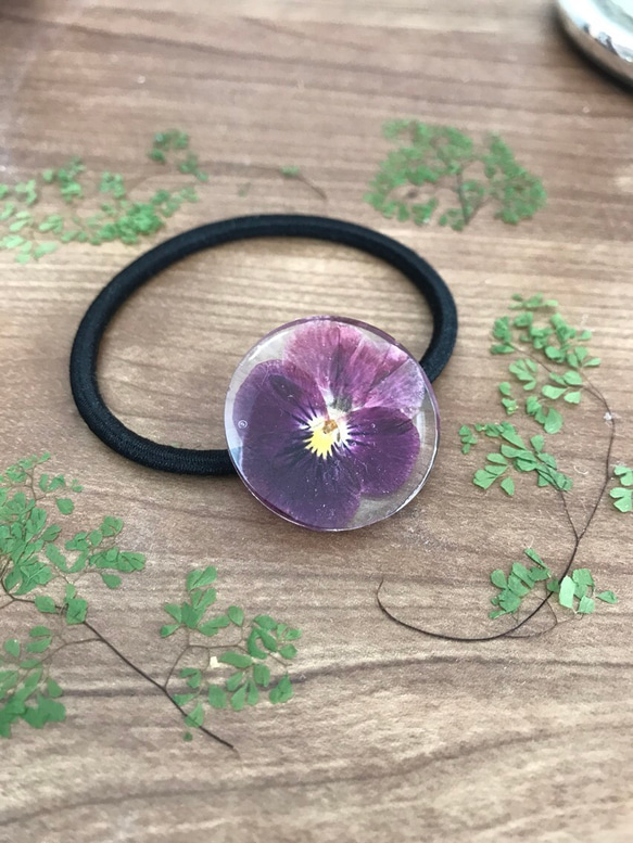 野原のヘアゴム “すみれ” ヘアゴム Atelier Irodori 通販