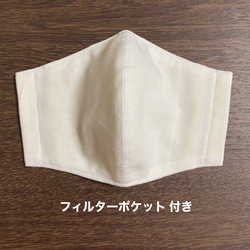 晒とWガーゼの立体マスク フィルターポケット付き 1枚目の画像