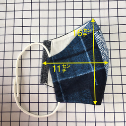 布マスク　大人用デニム柄 2枚目の画像
