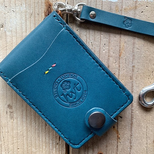 Newホテルのカードキーケース&ドル札用マネークリップ ブルー トラベル