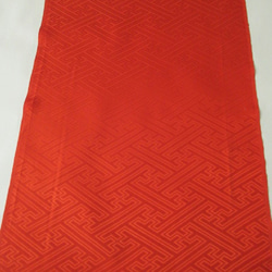 硃砂紗綾紋純絲嵴設計 Chirimen Tango Yakake 織物 No.105 [60cm x 36cm] Furisod 第3張的照片