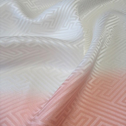 淺粉色模糊 Saaya 圖案純絲綢波峰設計 Tango Chirimen Yakake 織物 No.150-2 [60cm x 第5張的照片
