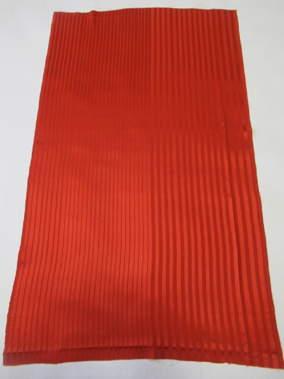 紅棕色條紋圖案 純絲圖案 丹後chirimen Hachikake織物No.155 [65cm x 35cm] Furisode 第3張的照片