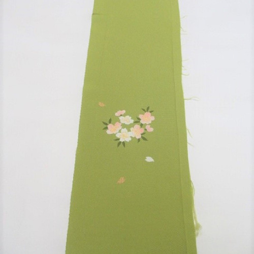 すぅ美品　桜　抹茶色　振袖　正絹 振袖 桜舞う丘で-青磁色-（ご予約受注品） | 振袖 | やまと