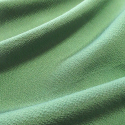 綠色純色真絲探戈千里面No.18-3【長50厘米×寬37厘米】解開絎縫日本布面料被撕下 第5張的照片