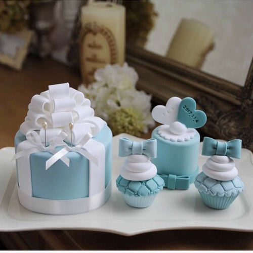 クレイケーキ　セット クレイケーキ&ミニケーキセット（リングピロー） リングピロー juju