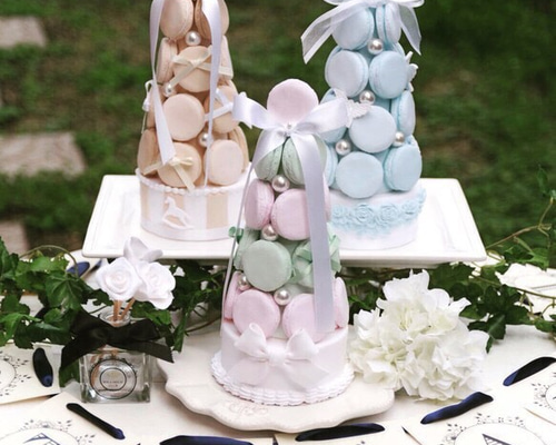 マカロンタワー&土台クレイケーキ ウェルカムボード juju clay