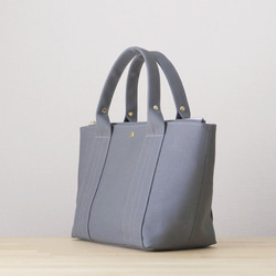 【受注製作】bag in bag 付き帆布トート（グレー) 3枚目の画像