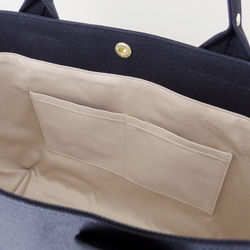 【受注製作】bag in bag 付き帆布トートＬ（ブラック) 8枚目の画像