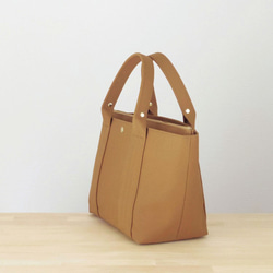 【受注製作】bag in bag 付き帆布トートＭ（キャメル) 5枚目の画像
