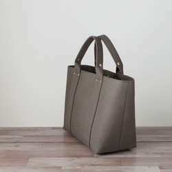 【受注製作】bag in bag 付き帆布トートＬ（オールドカーキ) 4枚目の画像