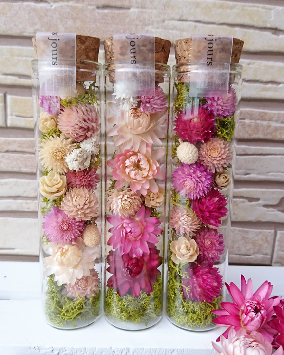 ドライフラワー*°♡Girlie Pinkミニスワッグ2点セット スワッグ]ドライ