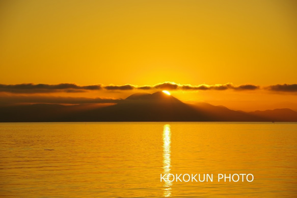有明海の風景「日の出の瞬間」（A４サイズ） 1枚目の画像