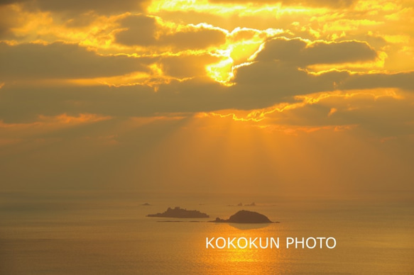 長崎半島からの天使のはしご5（A４サイズ） 1枚目の画像