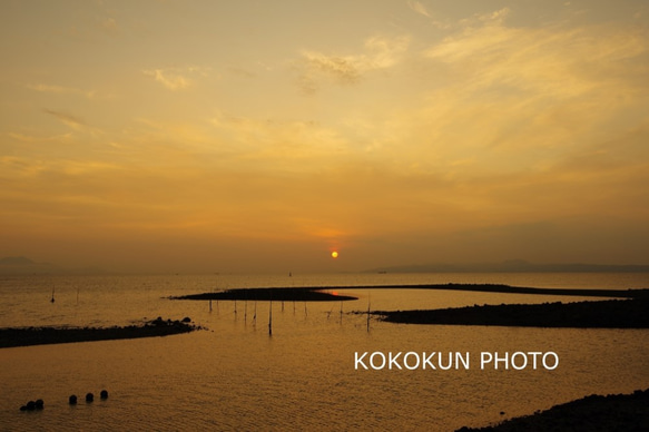 【有明海の朝の風景16「ポストカード５枚セット」 1枚目の画像