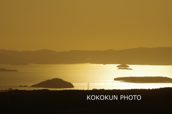 大村湾の夕景１（A４サイズ） 1枚目の画像