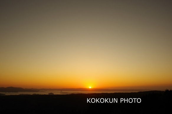 大村湾の夕景2（A４サイズ） 1枚目の画像