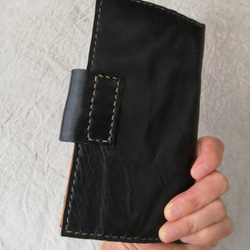 simple wallet　オイルワックスレザー　ブラック 4枚目の画像