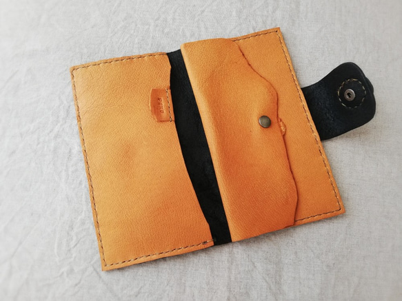 simple wallet　オイルワックスレザー　ブラック 5枚目の画像