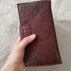 simple wallet　濃いブラウン　牛ヌメ革 10枚目の画像