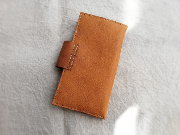 simple wallet　ブラウン　オイルシュリンクレザー 3枚目の画像