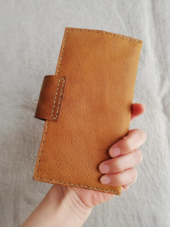 simple wallet　ブラウン　オイルシュリンクレザー 10枚目の画像