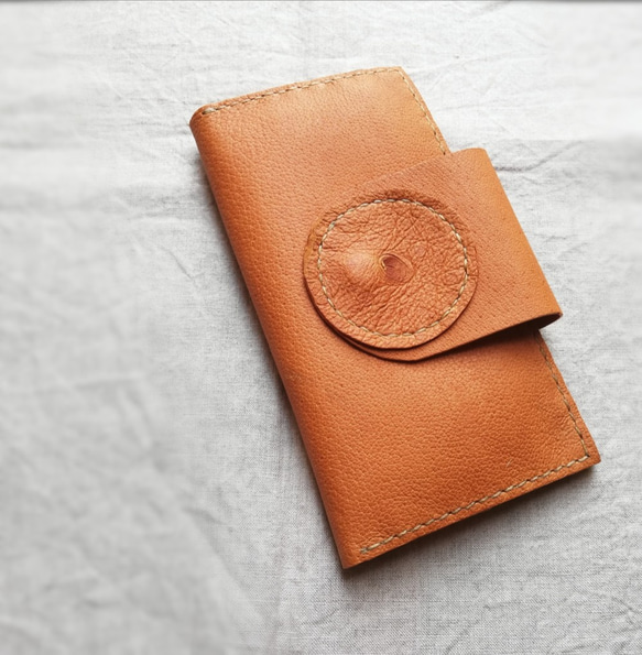 simple wallet　キャメル　ピッグスキン 1枚目の画像