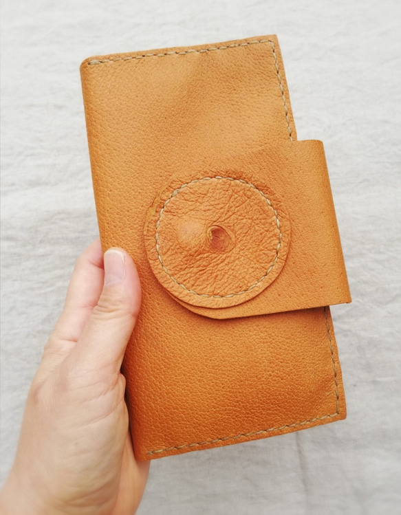 simple wallet　キャメル　ピッグスキン 3枚目の画像