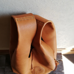 leather my bag Ｌ　キャメル　ピッグスキンレザー 3枚目の画像