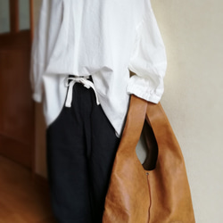 leather my bag Ｌ　ブラウン　オイルシュリンクレザー 8枚目の画像