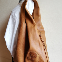 leather my bag Ｌ　ブラウン　オイルシュリンクレザー 10枚目の画像