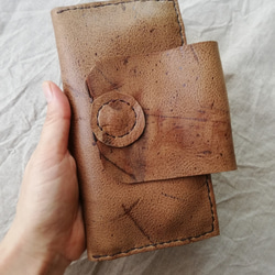 simple wallet　ベージュブラウン　kudu leather 9枚目の画像
