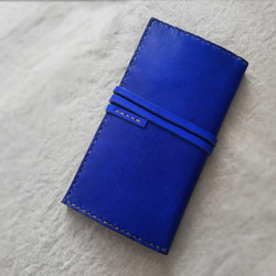 simple wallet　オイルヌメ　コバルトブルー 3枚目の画像