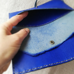simple wallet　オイルヌメ　コバルトブルー 8枚目の画像