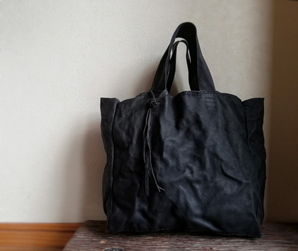 【受注制作】stitch tote M　ピッグスキン 4枚目の画像