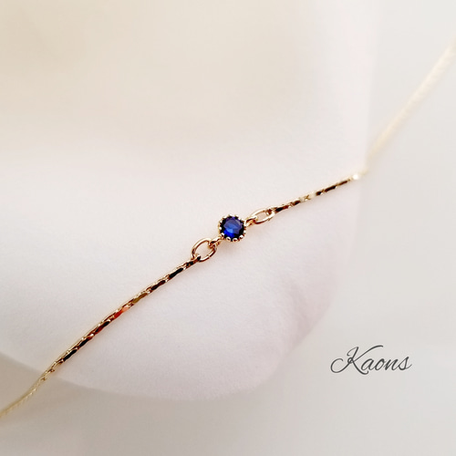 3mmサファイア シンプル ネックレス ネックレス・ペンダント kaons 