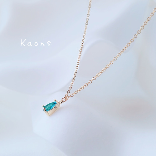 アクアマリンネックレス シンプルネックレス ステンレスチェーン アクアマリンネックレス シンプルネックレス ステンレスチェーン