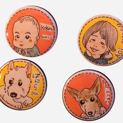 お子様へのプレゼントにも♪　にがお絵マグネット☆オーダーメイド 4枚目の画像
