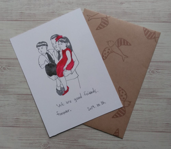 似顔絵☆プレゼントとしても☆（水彩、墨、ペン） 3枚目の画像