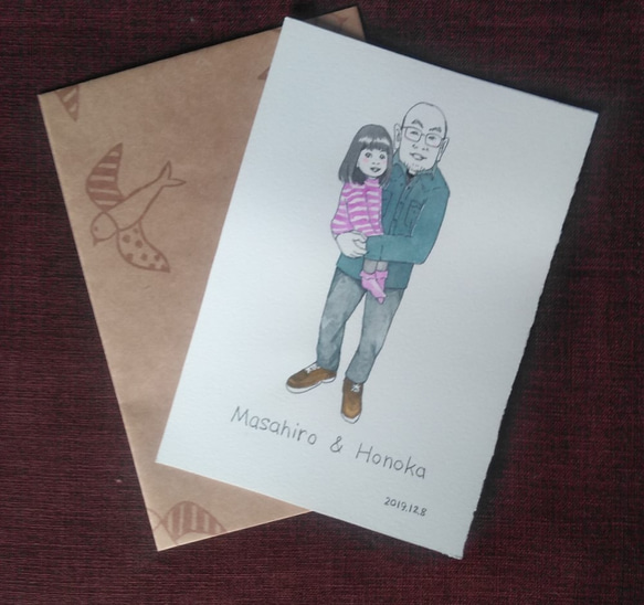 似顔絵☆プレゼントとしても☆（水彩、墨、ペン） 4枚目の画像