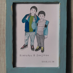 似顔絵☆プレゼントとしても☆（水彩、墨、ペン） 5枚目の画像